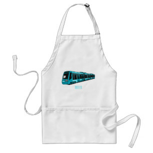 Delantal Ilustracion de personalizado de locomotora eléctri