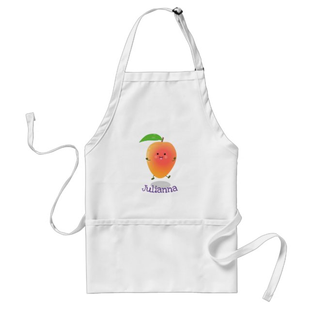 Delantal Ilustracion de personalizado de mango feliz (Frente)