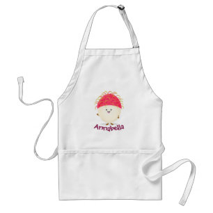 Delantal ilustracion de personalizado de Rambutan rosa fel