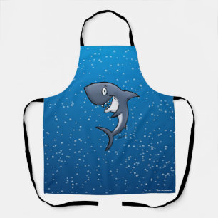 Delantal Ilustracion de Personalizado de tiburones sonrient