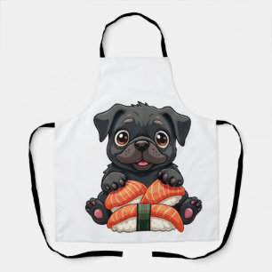 Delantal Ilustración de vector de dibujos animados de sushi