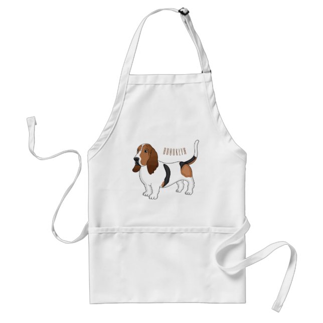 Delantal Ilustracion del personalizado del perro de enlace  (Frente)