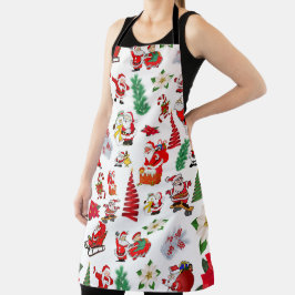 Delantal Ilustracion divertido de Santa Claus
