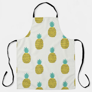 Delantal Ilustracion Divertido Vintage Pineapple Seamless.