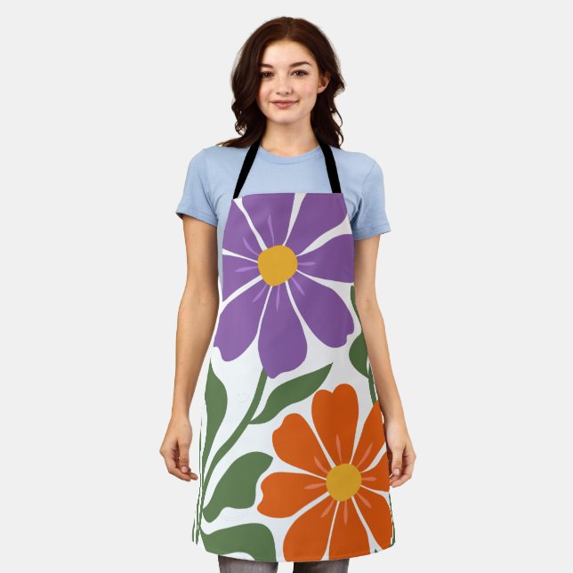 Delantal Ilustración floral (Gastado)
