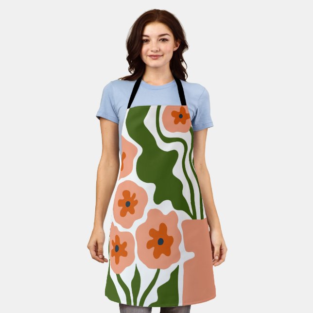 Delantal Ilustración floral (Gastado)