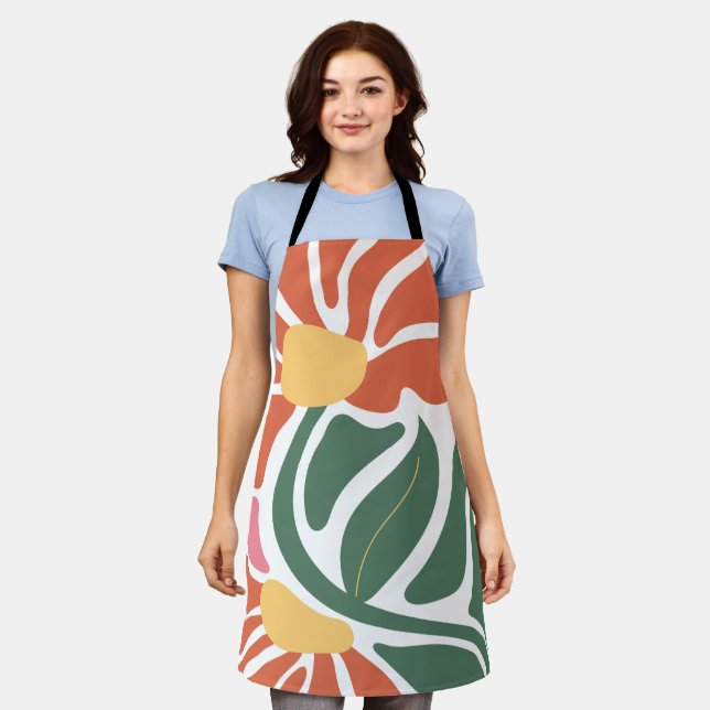 Delantal Ilustración floral (Gastado)