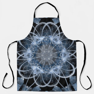 Delantal Ilustracion fractal por computadora de invierno az