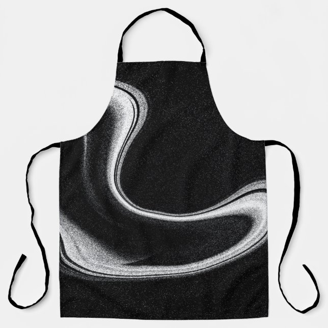 Delantal Ilustracion gris y negro (Anverso)