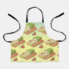 Delantal Ilustracion Matcha Cake Roll