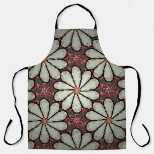 Delantal Ilustracion Motley. Pequeñas flores de colores. Sp