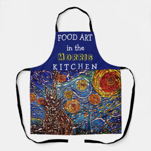 Delantal Ilustracion nocturno colorido Starry