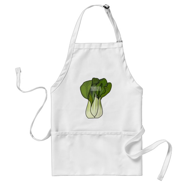Delantal Ilustracion personalizado Bok choy (Frente)