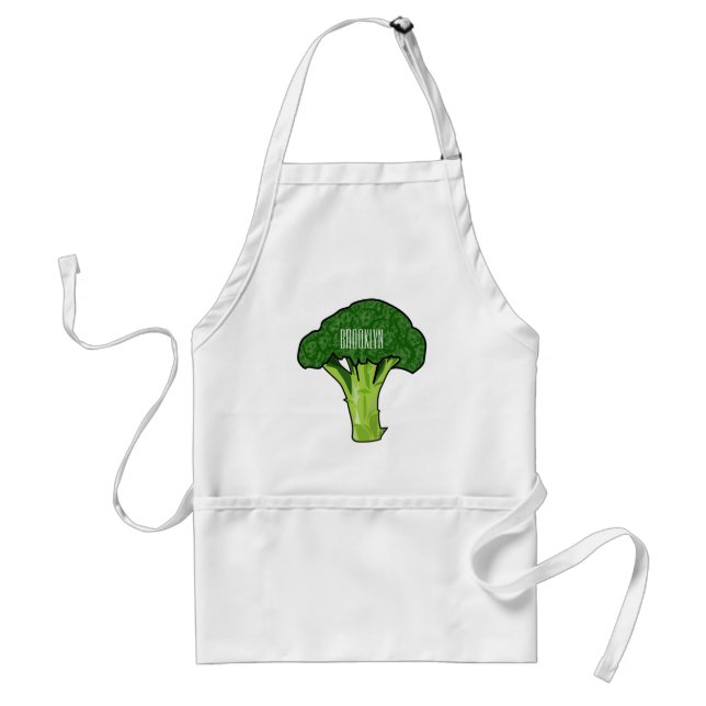 Delantal Ilustracion personalizado de Broccoli (Frente)