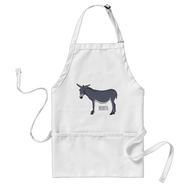 Delantal Ilustracion personalizado de burro (Frente)