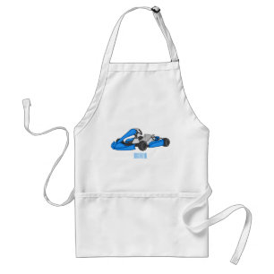 Delantal Ilustracion personalizado de carreras de Kart