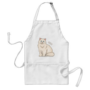 Delantal Ilustracion personalizado de gato persa