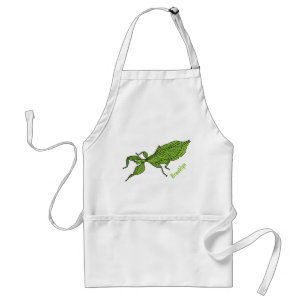 Delantal Ilustracion personalizado de insectos de hoja verd