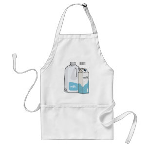 Delantal Ilustracion personalizado de leche