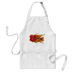 Delantal Ilustracion personalizado de peces cíclicos de cue