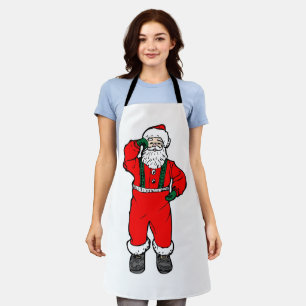 Delantal Ilustracion Personalizado de Santa Claus