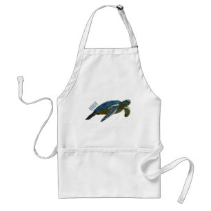 Delantal Ilustracion personalizado de tortugas marinas
