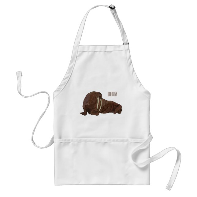 Delantal Ilustracion personalizado de Walrus (Frente)