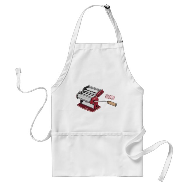 Delantal Ilustracion personalizado fabricante de pasta (Frente)