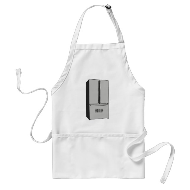 Delantal Ilustracion personalizado frigorífico de puerta fr (Frente)