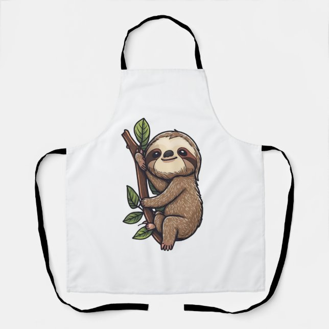 Delantal Ilustracion personalizado Sloth (Anverso)