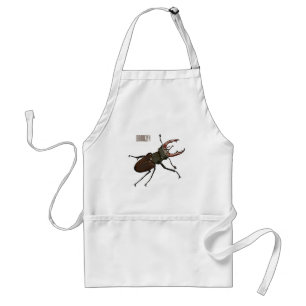 Delantal Ilustracion Stag beetle personalizado