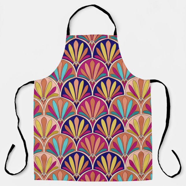 Delantal Ilustracion textil tradicional indio (Anverso)