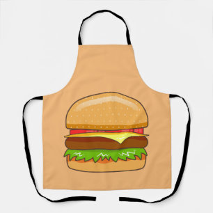 Delantal Ilustración vectorial de hamburguesa