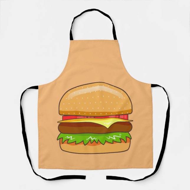 Delantal Ilustración vectorial de hamburguesa (Anverso)