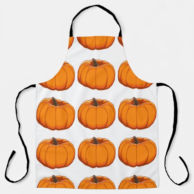 Delantal Ilustracion vibrante de calabaza amarilla. (Anverso)