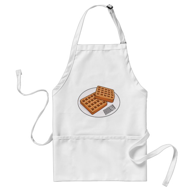 Delantal Ilustracion Waffle personalizado (Frente)