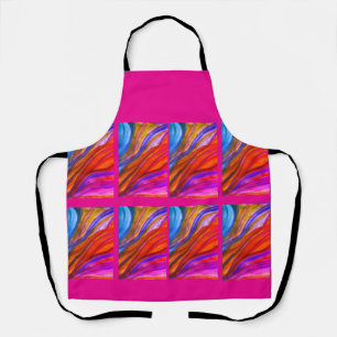 Delantal Ilustraciones del Desierto Rosa Caliente Apron