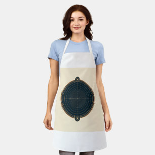Delantal Ilustrar un emblema de temática gravitatoria que m