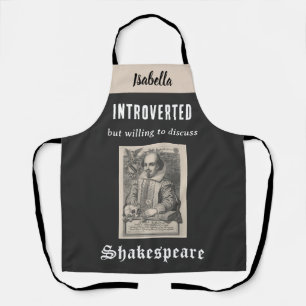 Delantal Imagen divertida personalizada de Shakespeare para