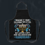 Delantal Imaginen Si Su Teléfono Celular Estuviera En El 10<br><div class="desc">chanukah,  menorah,  hanukkah,  dreidel,  jewish,  don,  vacaciones,  religión,  navidades, </div>