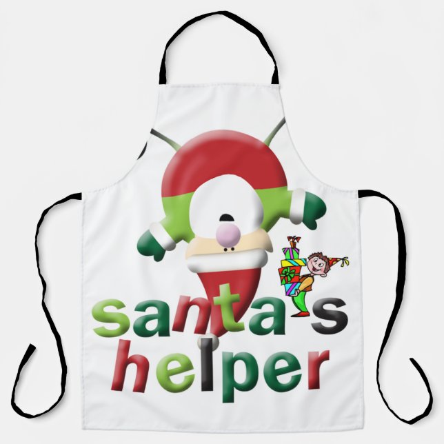 Delantal Imprenta completa Navidades de Santa Ayudante (Anverso)