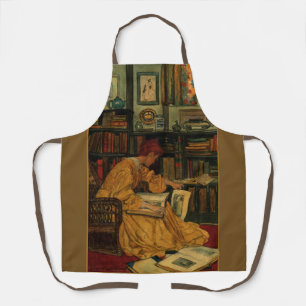Delantal Impresión artística para amantes de libros antiguo