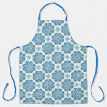 Impresión azul y verde Apron