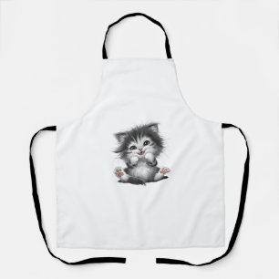 Delantal impresión de arte de gatos graciosos _1_1