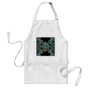 Delantal Impresión de arte en Kaleidoscope azul y amarillo