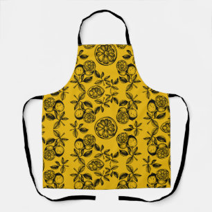Delantal Impresión de cítricos botánicos vintage