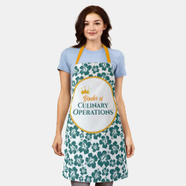Delantal Impresión de cocina floral con estilo