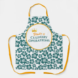 Delantal Impresión de cocina floral con estilo