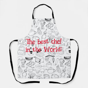 Delantal Impresión de diseño de cocina retro - personalizar