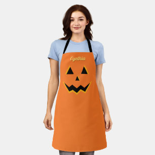 Delantal Impresión de la calabaza con linterna Jack O' de 